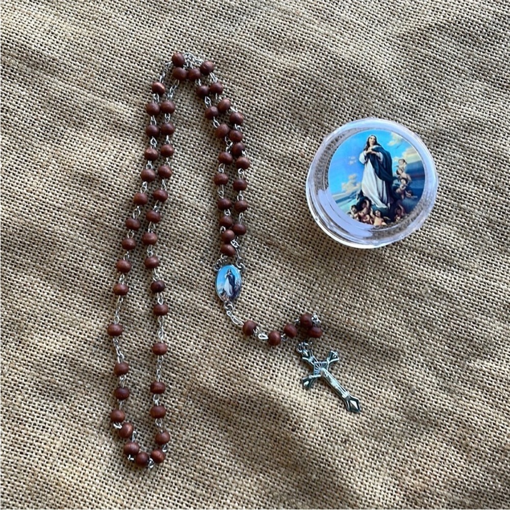 Guardian Angel Rosary Catholic Wooden New In Box New In Box